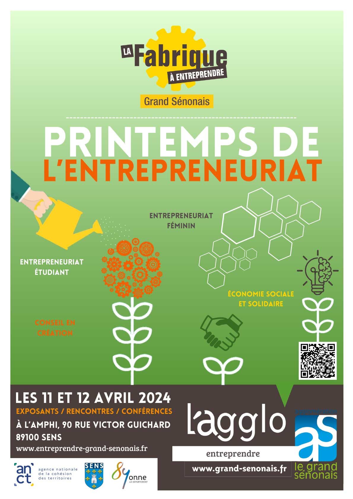 

Les 11 et 12 avril à l'amphi (90 rue Victor Guichard à Sens) : 


Printemps de l'entrepreneuria...